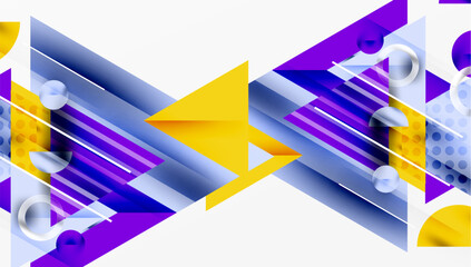 Aufkleber - Modern geometric background - overlapping triangles with smooth gradients and semi-transparency