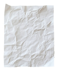 Poster - crumpled blank white paper texture, top view. creativity and design concept