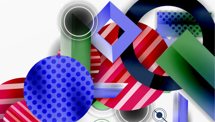 Poster - Abstract design with layered geometric shapes