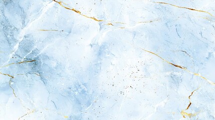 Poster - Soft Blue Marble Background with Subtle Golden Veins and Textures