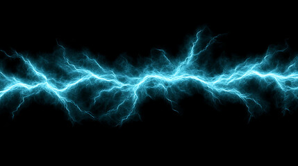 Wall Mural - stunning electric energy beam on black background showcasing high voltage power and intense spark