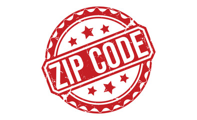 zip code red rubber stamp vector design.