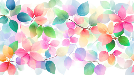 Poster - Watercolor Floral Arrangement with Pastel Hues and Delicate Branches for Artistic Designs and Prints