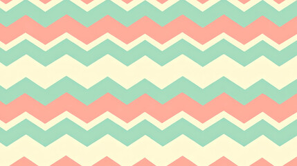 Poster - zigzag pattern with pastel shades featuring an abstract retro style background design template