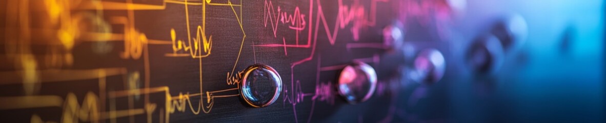 Fototapete - Dynamic Chalkboard with Geometric Symbols Enhancing Mathematical Engagement for Modern Classrooms and E-Learning Solutions, Chalk Texture Visualization