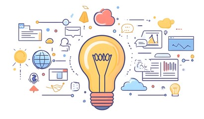 Poster - Idea generation with business icons