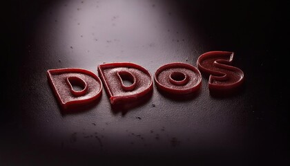 Poster - DDoS Cyber Attack Concept with 3D Text Design
