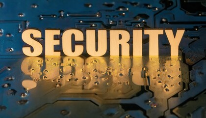 Poster - Security Technology Concept with Digital Background
