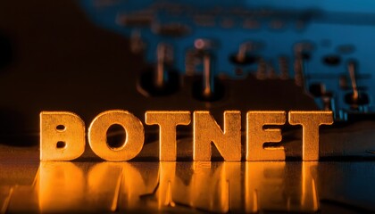 Poster - Illustration of a Botnet Concept in Cybersecurity