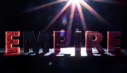 Poster - Empire Title Illuminated with Light Rays