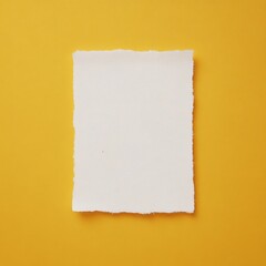 Aufkleber - Torn Edge Paper on Vibrant Yellow Modern Minimalist Design for Creative Branding and Eco-Friendly Stationery - Visual Content for Graphic Designers in Sustainable Marketing
