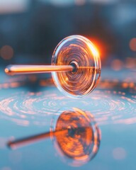 Aufkleber - Futuristic Precision Targeting Illuminated Glass Bullseye with Circular Motion in Digital Aesthetic - High-Tech Business Strategy and Marketing Visualization Tool
