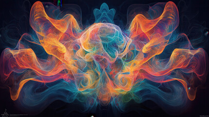 Poster - Colorful abstract design with swirling patterns and vibrant hues, evoking sense of movement and energy