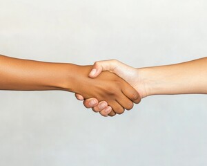 Aufkleber - Contemporary Corporate Alliance A Handshake Symbolizing Diversity and Achievement on Smooth Surface for Dynamic Business Campaigns and Leadership Recognition