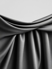 Poster - Draped Velvet Theater Curtains Luxurious Pleated Fabric for Timeless Stage Design - Enhance Performing Arts Venues with Elegant Textures and Professional Ambiance