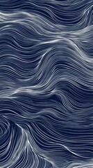 Wall Mural - flowing white lines create a dynamic and organic abstraction