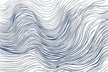 Wall Mural - abstract representation showcases dense flowing lines in a wavelike pattern