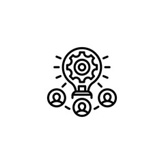 Poster - Team Innovation line icon. Universal creative premium symbol. Vector sign icon logo template. Vector illustration