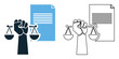 © Xharites - Power of attorney icon vector, legal, business, and authorization pictogram symbol ui and ux design, glyphs and stroke line