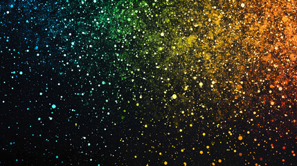 Poster - grainy noisy gradient background, abstract vibrant color shape, glowing rainbow yellow green orange 
