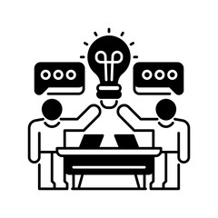 Poster - Brainstorming line icon. Universal creative premium symbol. Vector sign icon logo template. Vector illustration