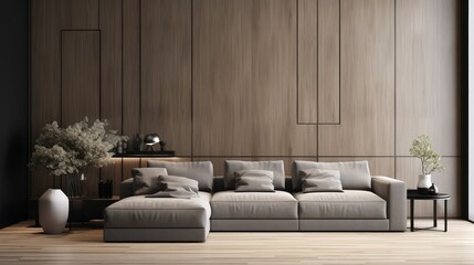 Wall Mural - smooth grey wood panels