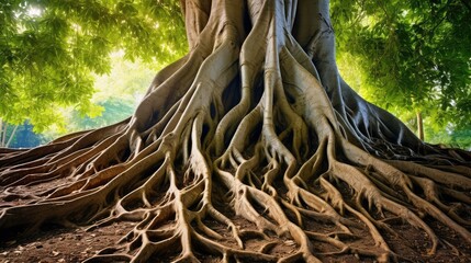 Wall Mural - botany huge tree roots