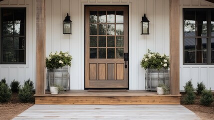 Poster - rustic farmhouse front door