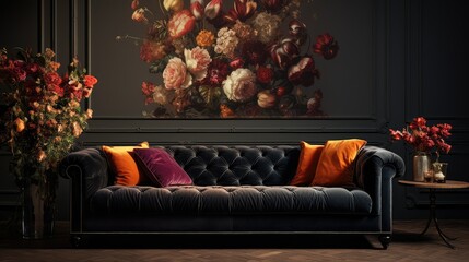 Wall Mural - elegance fall floral background