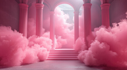 Poster - Pink Stage with pink smoke.