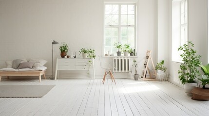 Wall Mural - minimalist white floor texture