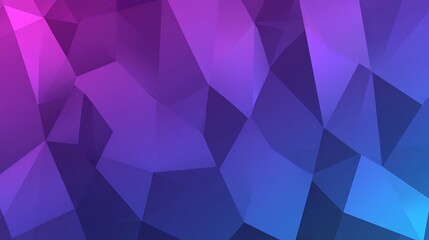 Wall Mural - Abstract Purple Blue Geometric Background Low Poly Design. AI Generated