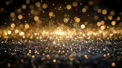 Wall Mural - golden sparkles: a dazzling celebration of light and shimmer. festive, elegant, and magical backgrou