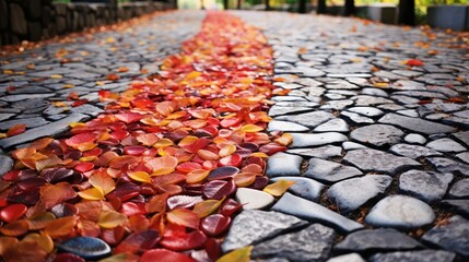 Wall Mural - breeze leaves scattered