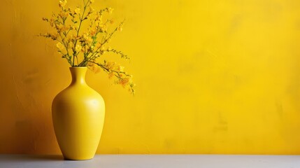 Wall Mural - glossy yellow paint texture