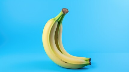 Poster - composition banana blue background