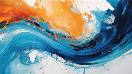 Wall Mural - eye blue orange swirl