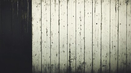 Wall Mural - Weathered wood planks contrast sharply with dark paint creating a moody textured background. AI Generated