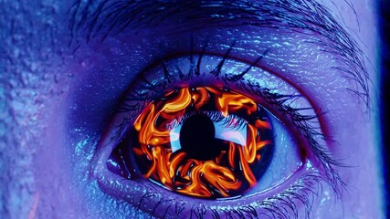 Aufkleber - blue flames of fire