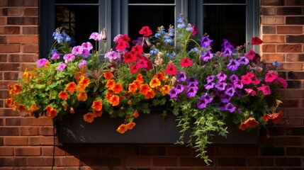 Poster - marigolds window box