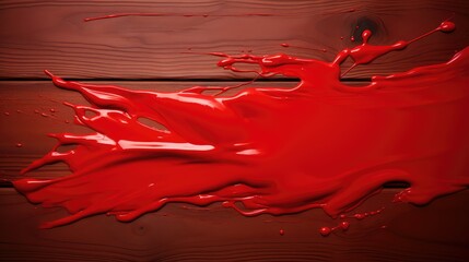 Wall Mural - sleek red paint splash