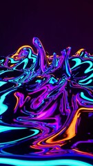 Poster - abstract colorful background with waves