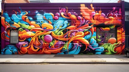 Wall Mural - vibrant colorful road