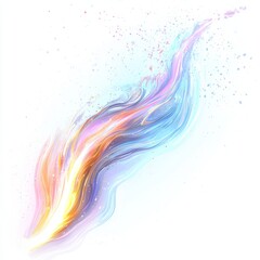 Wall Mural - Colorful Abstract Swirl of Light and Energy with Soft Gradients and Glittering Particles for Creative Projects