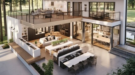 Wall Mural - kitchen house floor plans