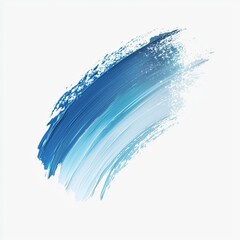 Wall Mural - Abstract Blue Brush Stroke on White Background – Artistic Minimalist Design for Creative Projects