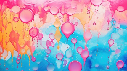 Poster - vibrant water color drip