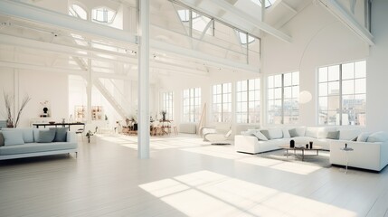 Wall Mural - ceilings white loft