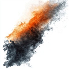 Wall Mural - Abstract Smoke Artwork in Orange and Black Tones for Creative Background or Graphic Design Use