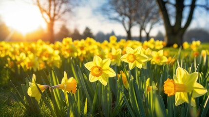 Wall Mural - sunshine spring plants